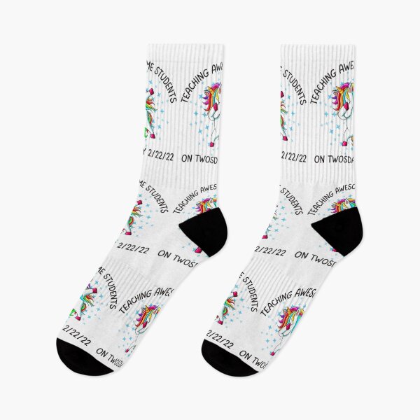 Item preview, Teaching Awesome Students On Twosday 2.22.22, Fun print for teachers who like dabbing unicorns and being awesome designed and sold by Auntieck.