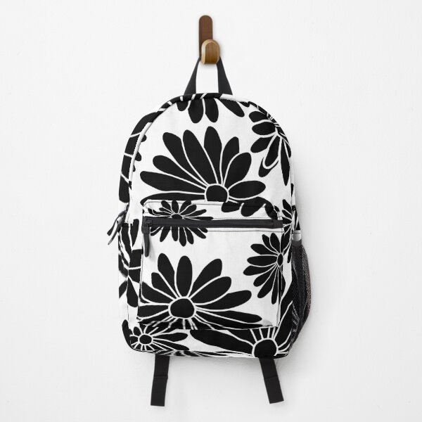 Item preview, Black and White Flower Floral Textile Repeat Pattern Background designed and sold by Angela Cini.