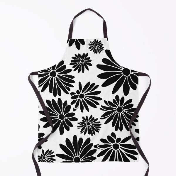 Item preview, Black and White Flower Floral Textile Repeat Pattern Background designed and sold by Angela Cini.
