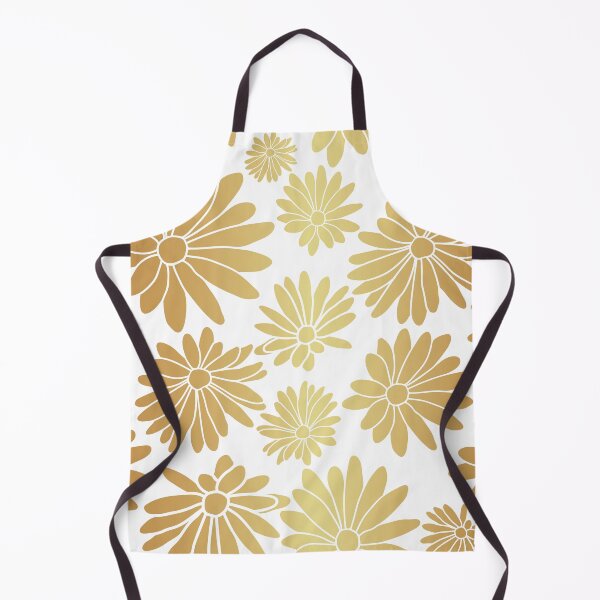 Item preview, Gold Flower Floral Textile Repeat Pattern Background designed and sold by Angela Cini.