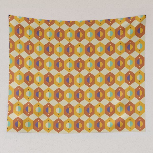 Item preview, Demantur, Circle in Diamond Patterns - Retro Color Scheme designed and sold by BesanoStyle.
