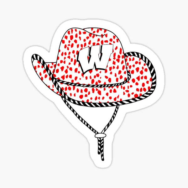 UW-Madison Cowboy hat Sticker