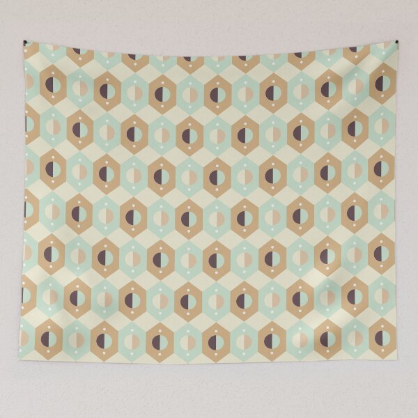 Item preview, Demantur, Circle in Diamond Patterns - Retro Color Scheme designed and sold by BesanoStyle.