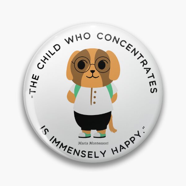 Item preview, Montessori quote The child who concentrates is immensely happy designed and sold by TeyMank.