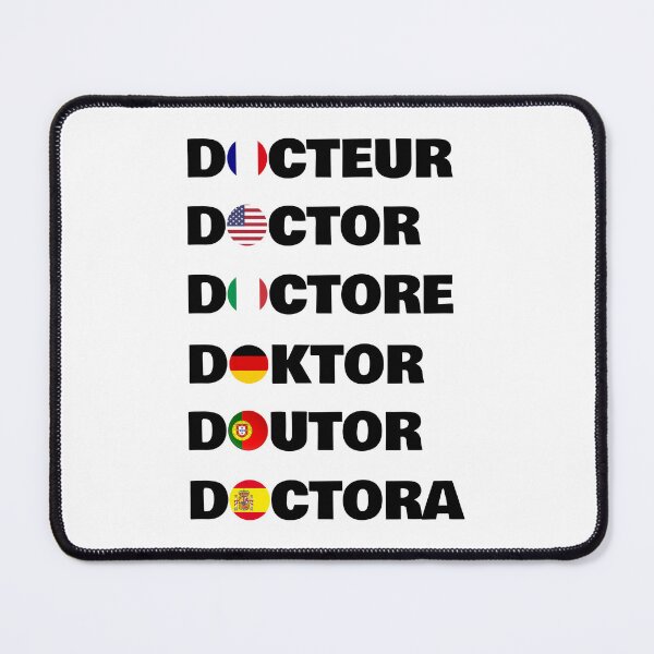 Item preview, Doctor in 6 different languages black designed and sold by Astralia.