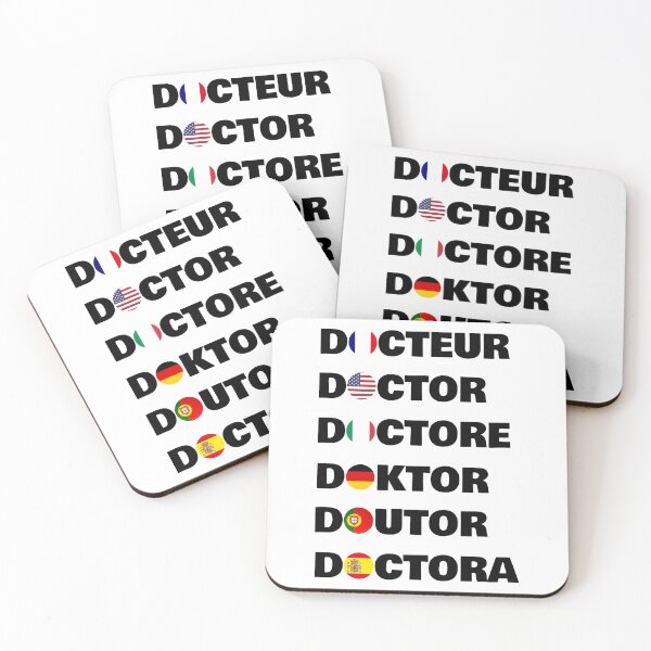 Item preview, Doctor in 6 different languages black designed and sold by Astralia.