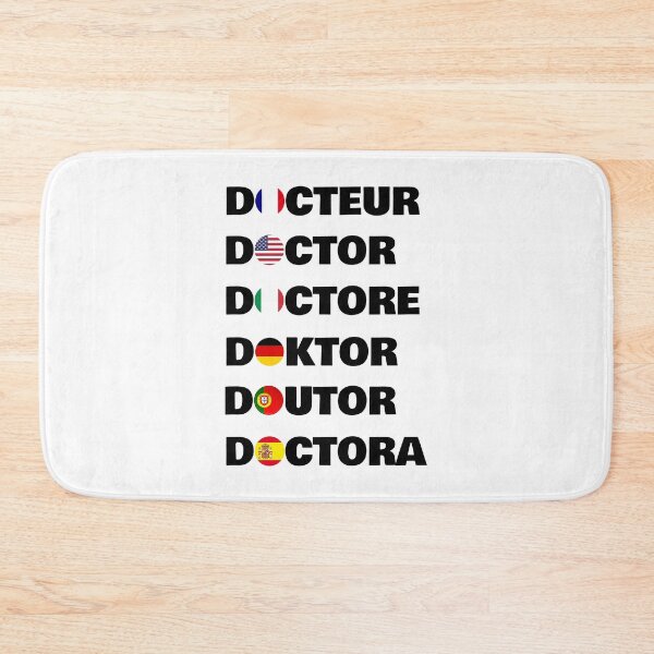 Item preview, Doctor in 6 different languages black designed and sold by Astralia.