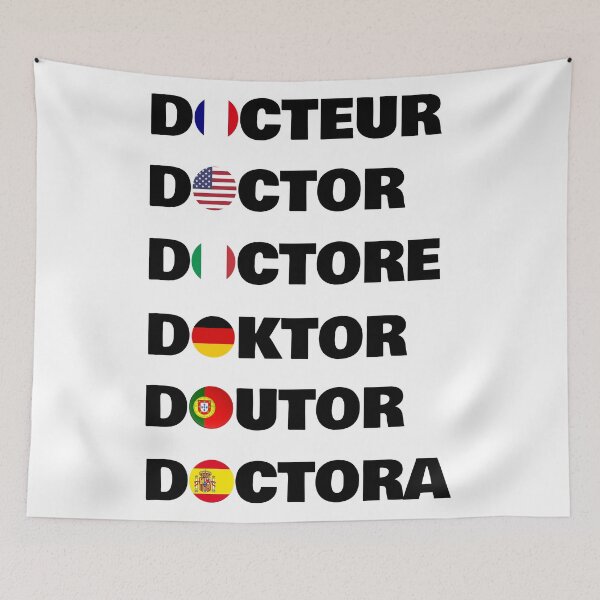 Item preview, Doctor in 6 different languages black designed and sold by Astralia.