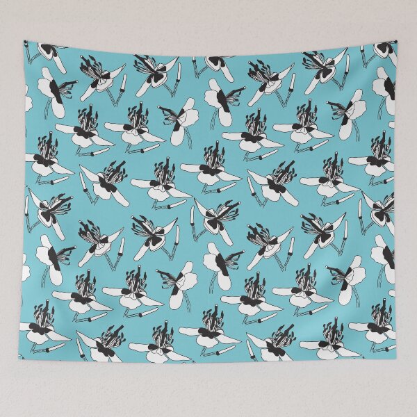 Item preview, Blue Pastel Floral Textile Pattern designed and sold by Angela Cini.