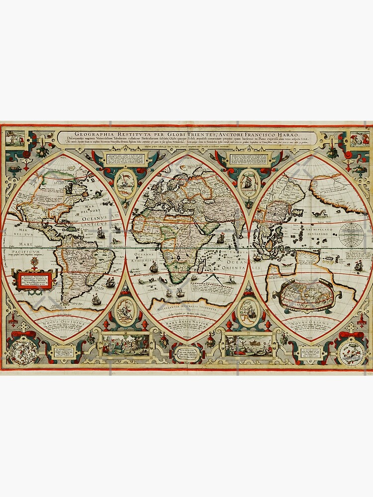 Vintage world map in latin Mappe Monde Jigsaw Puzzle by Vintage  Collectables - Pixels