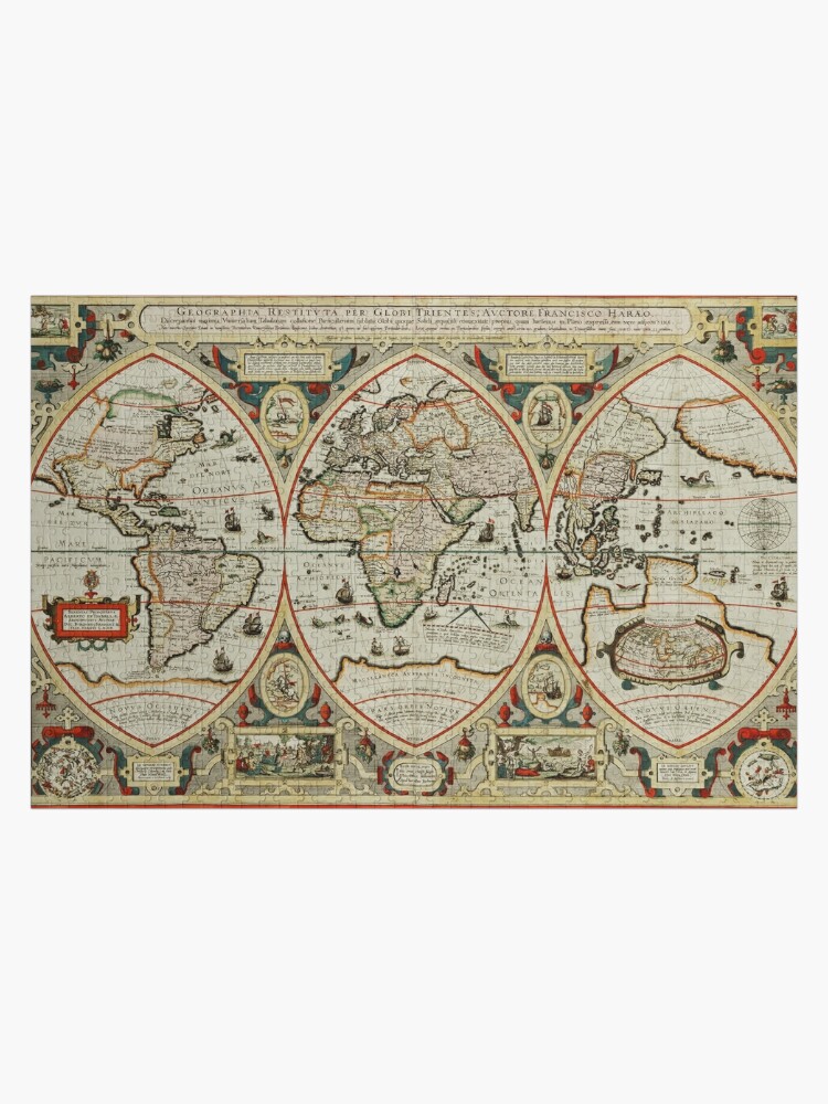 Vintage world map in latin Mappe Monde Jigsaw Puzzle by Vintage  Collectables - Pixels