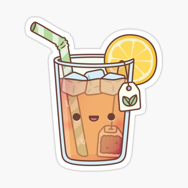Vista previa del artículo con la obra «Linda bebida de té de limón helado», diseñado y vendido por rustydoodle.
