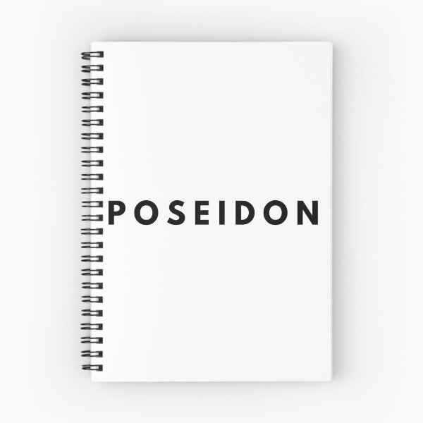 Item preview, Poseidon Greek Mythology Olympian God Black Typography designed and sold by OnyxMoonDesigns.