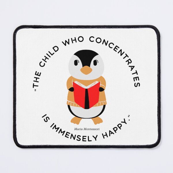 Item preview, Montessori quote The child who concentrates is immensely happy designed and sold by TeyMank.
