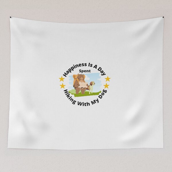Item preview, Happiness Is A Day Spent Hiking With My Dog designed and sold by Global  Designs.