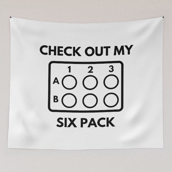 Item preview, Check Out My Six Pack - Molecular Biology, Microbiology, Neuroscience, Chemistry Humor, Science Humor designed and sold by jadedscientist.
