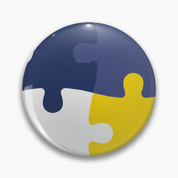 Artikelvorschau, Puzzle weiß, gelb, marineblau und lila entworfen und verkauft von WwsNttb.