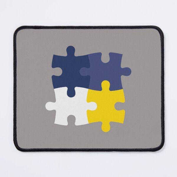Artikelvorschau, Puzzle weiß, gelb, marineblau und lila entworfen und verkauft von WwsNttb.