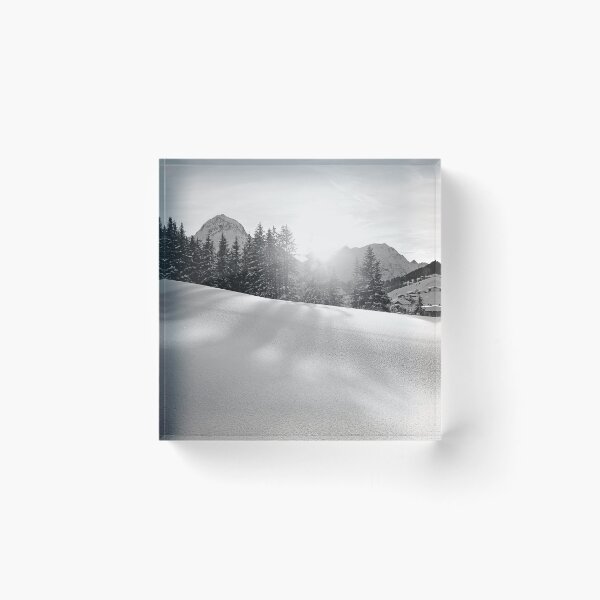 Item preview, Winter Black and White Alps Landscape Mountain Panorama with Sunshine in Austria designed and sold by Angela Cini.