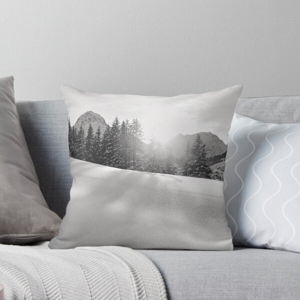 Item preview, Winter Black and White Alps Landscape Mountain Panorama with Sunshine in Austria designed and sold by Angela Cini.