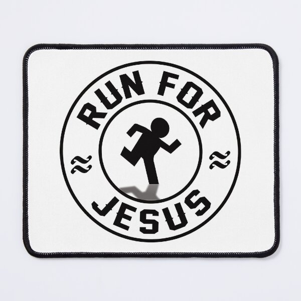 Item preview, Run for Jesus T-shirt and sticker design designed and sold by Billium Halder.