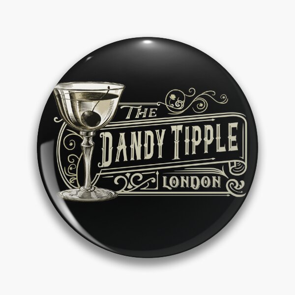 Item preview, The Dandy Tipple, London gin palace and cocktail bar (gold on black) designed and sold by Sky Diary Productions.