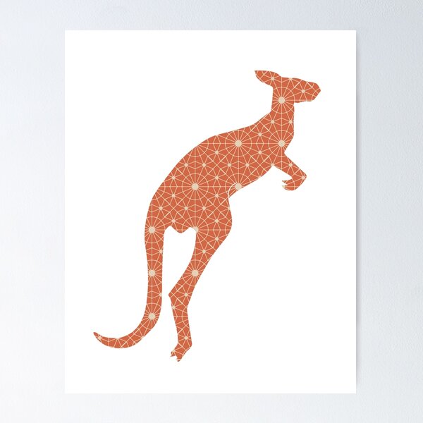 Item preview, KANGAROO SILHOUETTE WITH PATTERN designed and sold by deificusArt.