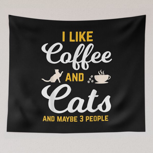 Item preview, I Like Coffee And Cats And Maybe 3 People Coffee Cat Lover  designed and sold by cysandy.