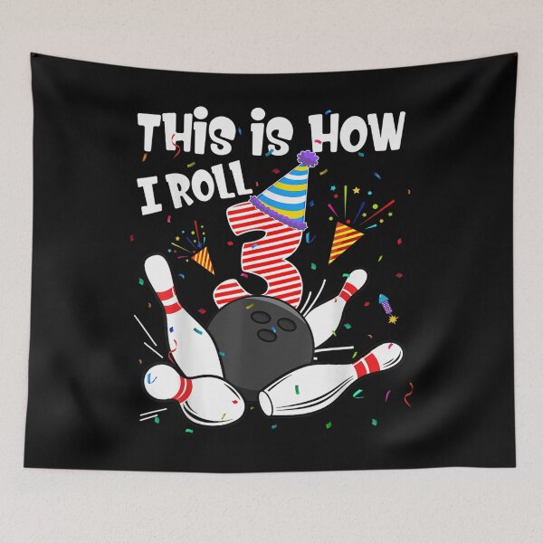 Item preview, This Is How I Roll 3rd Birthday Bowler 3 Year Old Bowling  designed and sold by cysandy.