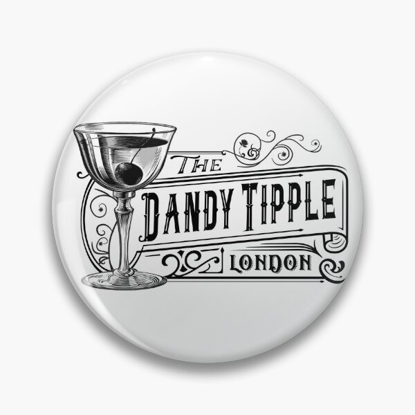Item preview, The Dandy Tipple, London gin palace and cocktail bar (black on light) designed and sold by Sky Diary Productions.