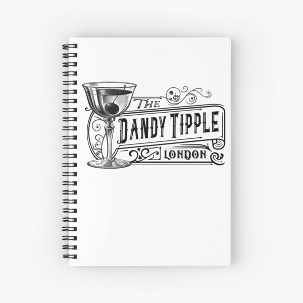 Item preview, The Dandy Tipple, London gin palace and cocktail bar (black on light) designed and sold by Sky Diary Productions.