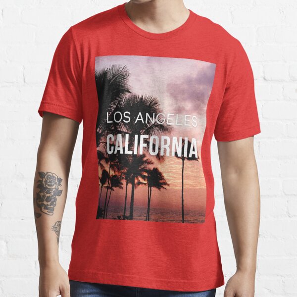 BoredWalk Men's for Sure T-Shirt La California Beach Vacation Palm Trees, Large / Black