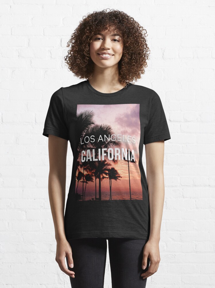 BoredWalk Men's for Sure T-Shirt La California Beach Vacation Palm Trees, Large / Black