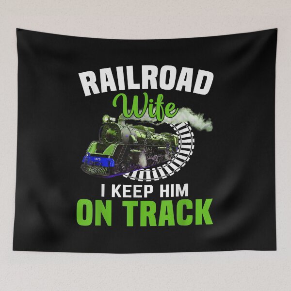 Item preview, Railroad Wife I Keep Him On Track Trains Lover Girls  designed and sold by cysandy.