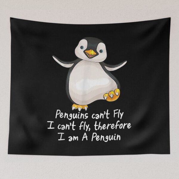 Item preview, Penguin Can't Fly I Can't Fly Therefore I Am A Penguin  designed and sold by cysandy.