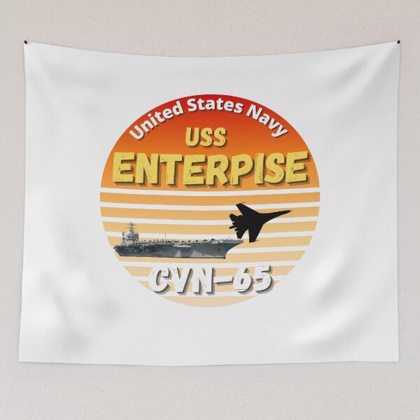 Item preview, Vintage 80's Sunset Navy Aircraft Carrier USS Enterprise Veteran designed and sold by Samsdesignshop.
