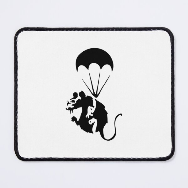 Item preview, Banksy Parachuting Rat Essential T-Shirt designed and sold by DAVIESDAVIES.