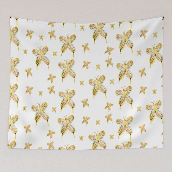 Item preview, Watercolor Mustard Yellow Butterflies Sticker Pack designed and sold by Designs By YL.