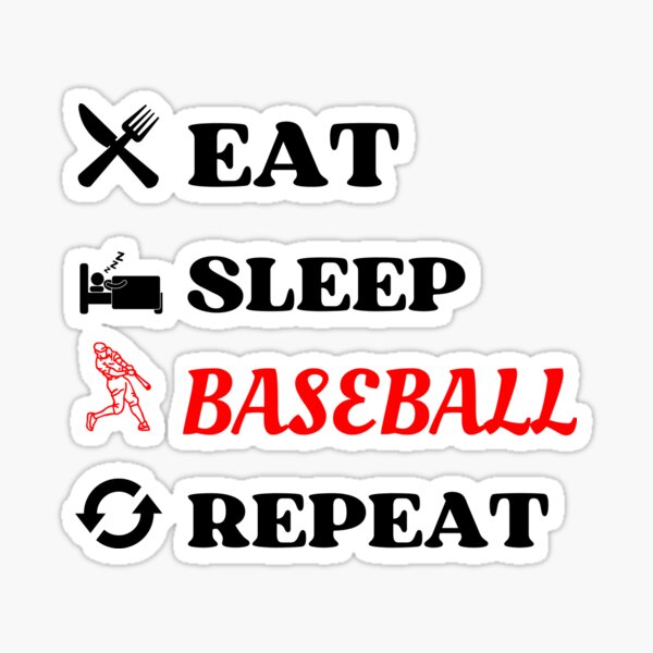 Eat Sleep Baseball Repeat Baseball Mom Boys Girls Cute Funny T-Shirt