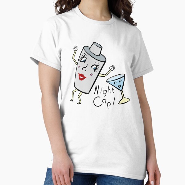 Item preview, Nightcap! Adorable cocktail shaker - martini nightshirt / T-shirt design designed and sold by Sky Diary Productions.