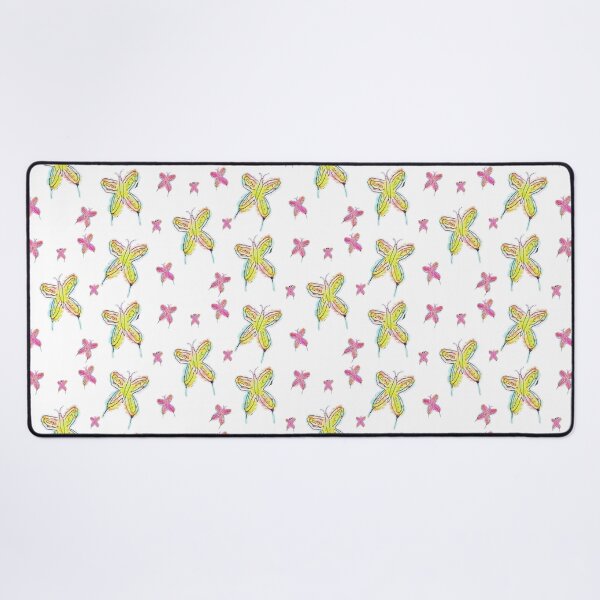 Artikelvorschau, Aquarell rosa und gelbe Schmetterlinge Sticker Pack entworfen und verkauft von Designs By YL.