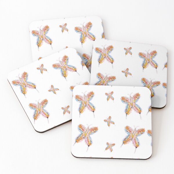 Item preview, Copy of Watercolor Peach And Blue Butterflies Sticker Pack designed and sold by Designs By YL.