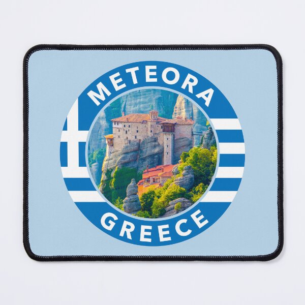 Item preview, Meteora, Greece Round Emblem designed and sold by travelwitheric.