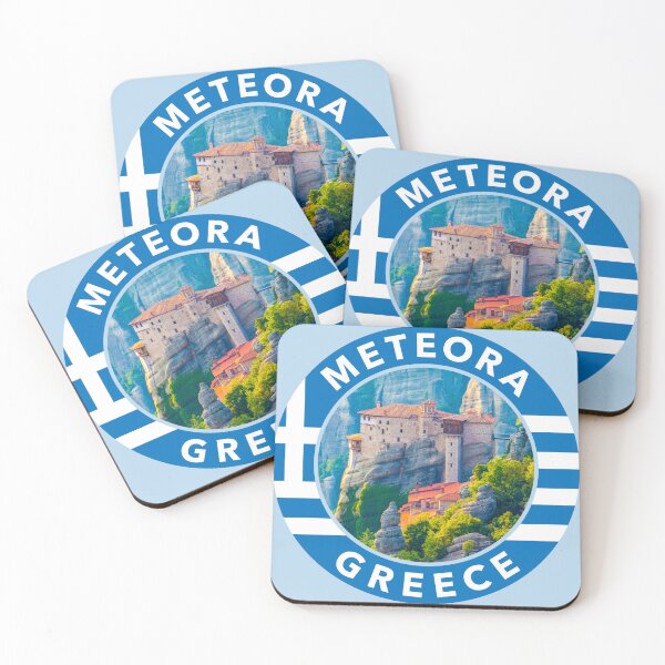 Item preview, Meteora, Greece Round Emblem designed and sold by travelwitheric.
