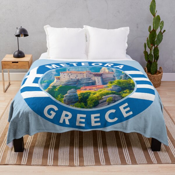 Item preview, Meteora, Greece Round Emblem designed and sold by travelwitheric.