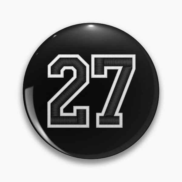 Item preview, 27 Black Jersey Sports Number twenty-seven Football 27 designed and sold by elhefe.