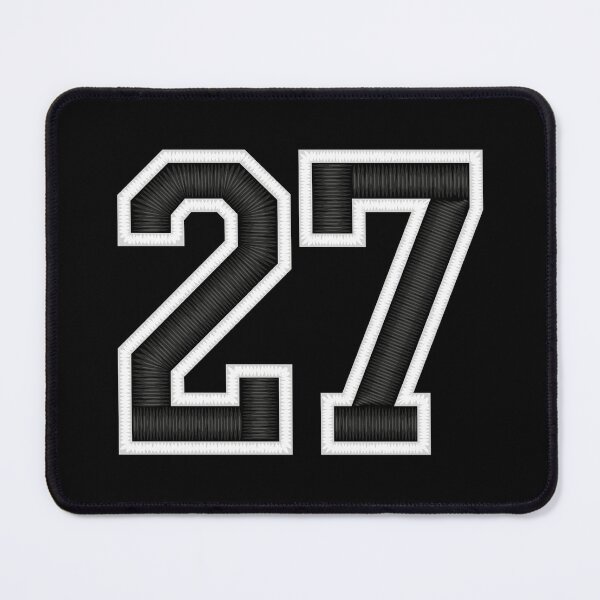 Item preview, 27 Black Jersey Sports Number twenty-seven Football 27 designed and sold by elhefe.