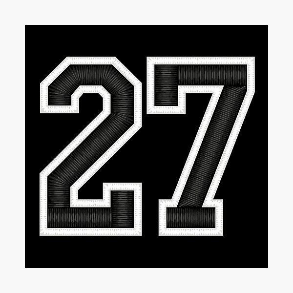 Sports Jersey Number Twenty-Seven - Player Number 27