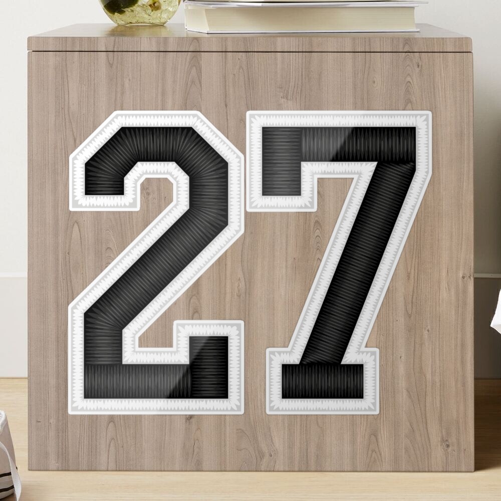 Sports Team Jersey Number #27 Gift Art Board Print for Sale by fungear