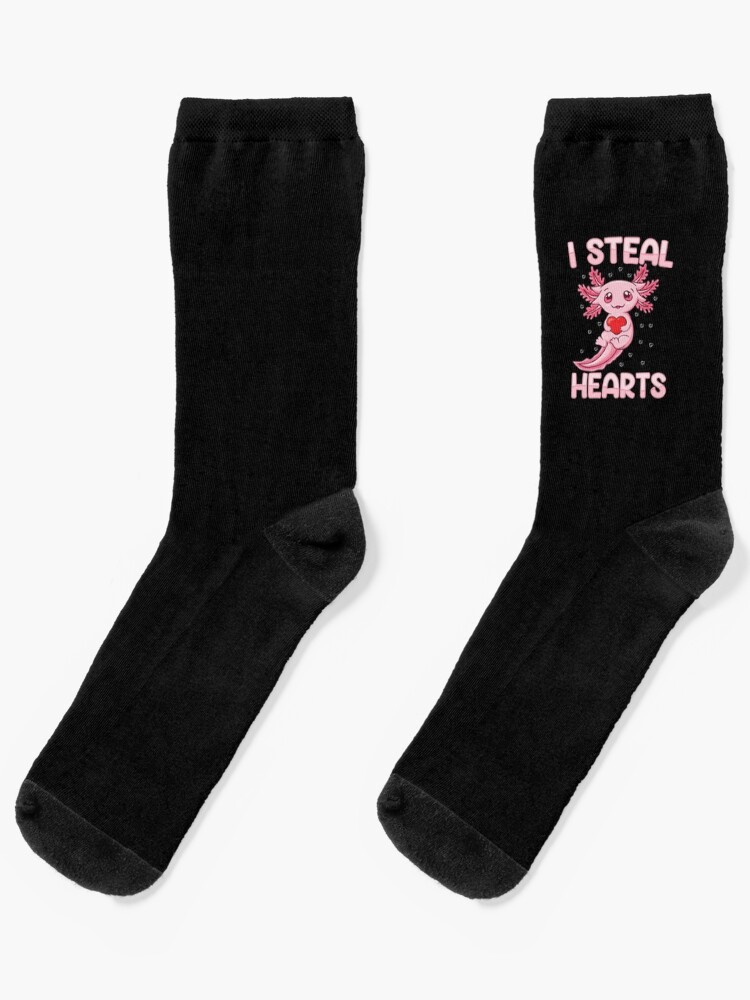 Thumbnail 1 of 5, Socks, i steal heart axoloth designed and sold by teloleote.